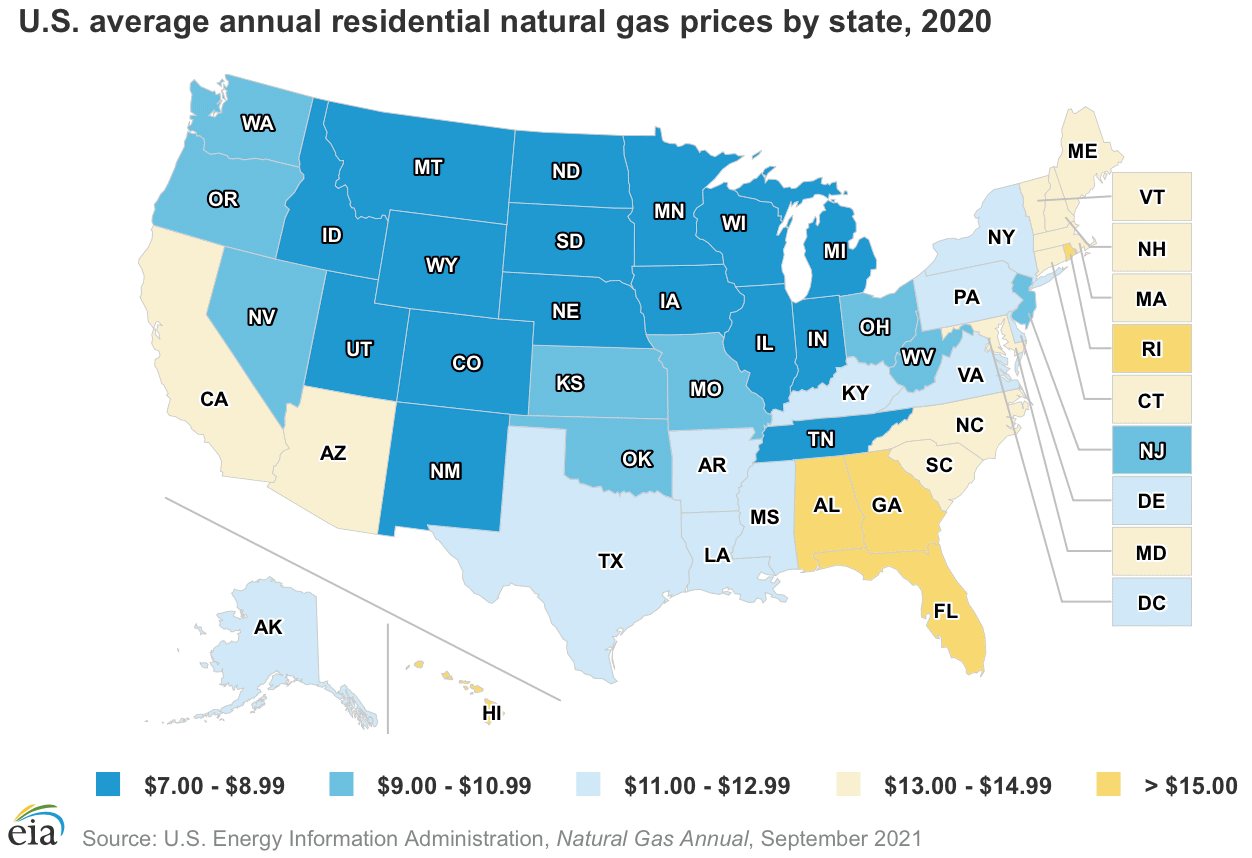 Natural Gas Map
